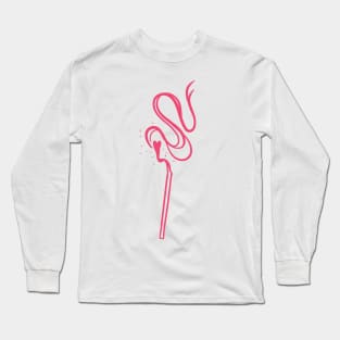 electric pink matchstick burning with fire of love cute gift Long Sleeve T-Shirt